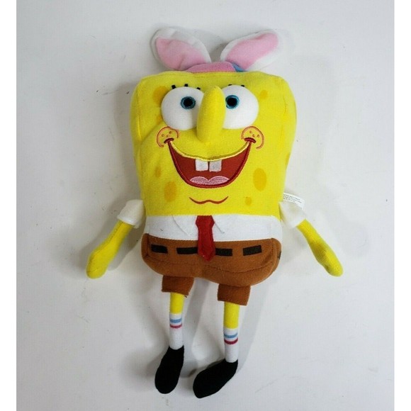 Viacom Vtg SpongeBob Square Pants Plush Easter Bunny Rabbit Ears 13" Nickelodeon - Picture 1 of 7